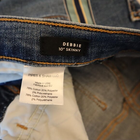 Veronica Beard Blue Jeans Tux Ribbon Debbie 10" Skinny Size 27 - Picture 7 of 9